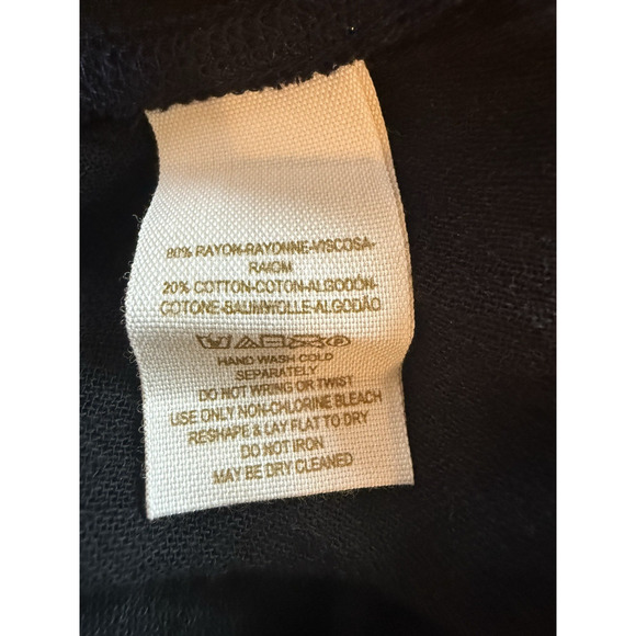 We The Free Women’s Short Sleeve Frayed Black Semi Sheer Shirt Top Oversized XS - Picture 13 of 13